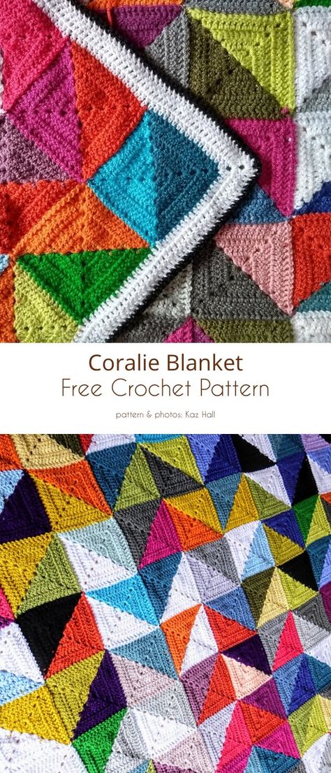 Triangle-Based Blanket, Free Crochet Patterns | Your Crochet Crochet Alongs Patterns Free, Triangle Crochet Pattern, Baby Blanket Crochet Patterns, Crochet Triangle Pattern, Crochet Afgan, Crochet Patchwork Blanket, Rustic Crochet, Chocolate Cow, Crochet Quilt Pattern