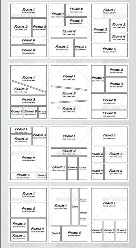 Illustration Composition Layout, Comic Cover Composition, How To Make Comic Panels, How To Do Comics, Comic Panel Composition, How To Draw A Comic Strip, Webcomic Panel Layout, Comic Frame Layout, How To Start A Comic Book