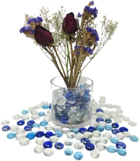 Simple Table Decorations, Clear Vases, Marble Vase, Icebreakers, Pebble Stone, Aquarium Decor, Simple Table, Glass Gems, Vase Fillers