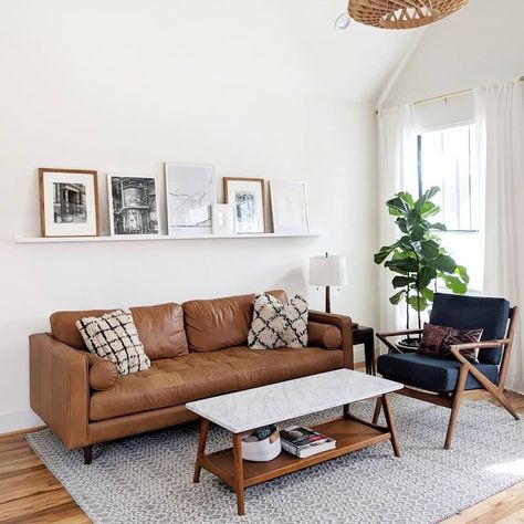 Article (@article) • Instagram photos and videos Sofa Kulit, Tan Sofa, Leather Couches Living Room, Leather Sofa Living Room, Warm Home Decor, 아파트 인테리어, Leather Couch, Boho Living Room, Living Room Inspo