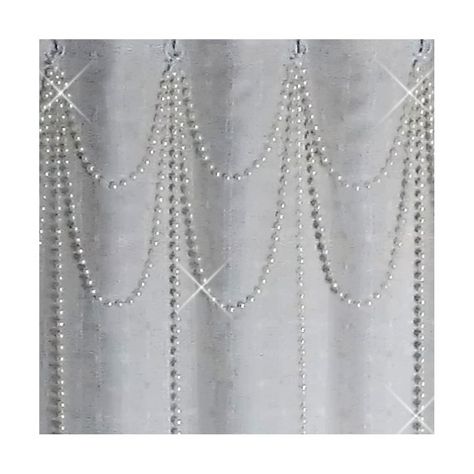 Shower Curtain Bling Ivory Pearl by ShowerCurtainBling on Etsy, $99.95 Curtain Beads, Pearl Resin, Bead Flowers, Double Rod Curtains, Double Curtains, Bathroom Red, Crystal Resin, Beaded Curtains, Shower Curtain Hooks