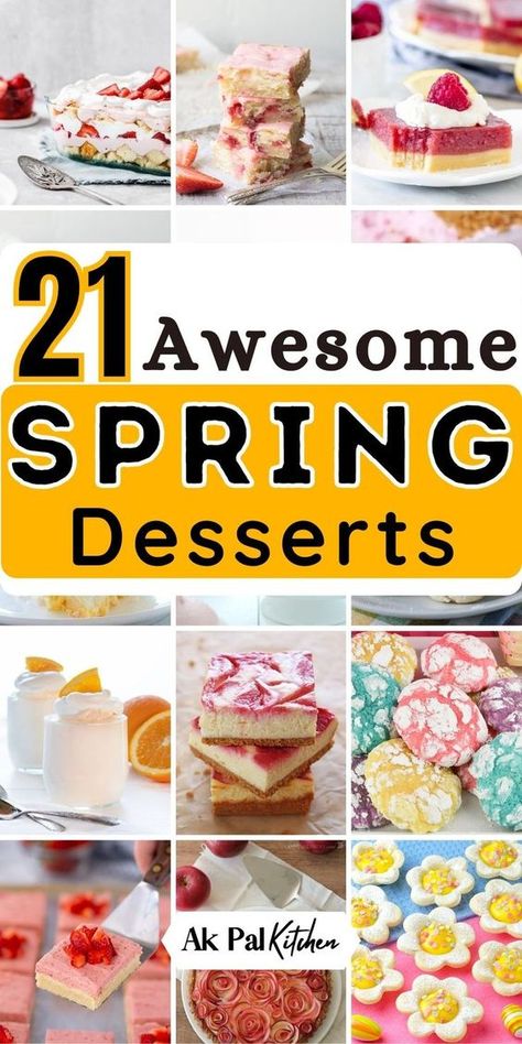 Light Easter Desserts, Spring Baking Recipes, Light Summer Desserts, Spring Snacks, Spring Appetizers, Spring Time Desserts, Spring Recipes Dessert, Spring Cupcakes, Spring Dessert