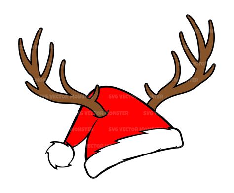 Antler Svg, Pin Sticker, Reindeer Ears, Christmas Photo Props, Silhouette Png, Vector Cut Files, Xmas Decor, Vector Cut, Christmas Templates