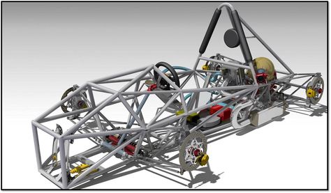 Fastway Formula Student Formula SAE racing car design CAD Model Formula Student, Car Fabrication, Go Kart Frame Plans, Student Car, Chassis Design, Go Kart Frame, Go Kart Plans, Tube Chassis, Chassis Fabrication