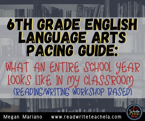 My 6th Grade ELA Pacing Guide and What I Do Everyday Shaking My Head, 6th Grade English, 6th Grade Writing, Teaching 6th Grade, Ela Lesson Plans, Pacing Guide, Arts Classroom, 6th Grade Reading, Ela Writing