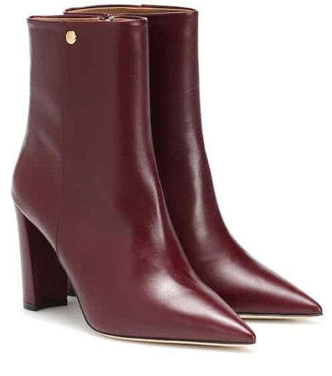 Penelope leather ankle boots | Tory Burch Maroon Boots, Maroon Shoes, Burgundy Boots, Luxury Boots, Chic Heels, Designer Pumps, Only Shoes, Gorgeous Shoes, Classic Chic