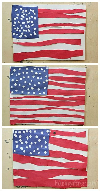 Patriotic crafts for kids ~ American Flag Craft for Kids - Great for a 4th of July or Memorial day art project Patriotic Crafts For Kids, American Flag Craft, American Flag Crafts, American Flag Kids, Flag Crafts, Patriotic Art, American Symbols, Patriotic Crafts, Kindergarten Crafts