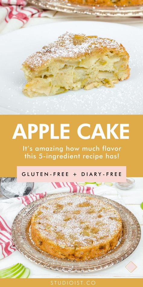 Dairy Free Deserts, Gluten Free Apple Recipes, Gluten Free Apple Cake, Gluten Free Dairy Free Dessert, Gluten Free Cake Recipe, Apples Cinnamon, Pan Sin Gluten, Dairy Free Cake, Gluten Free Sweet