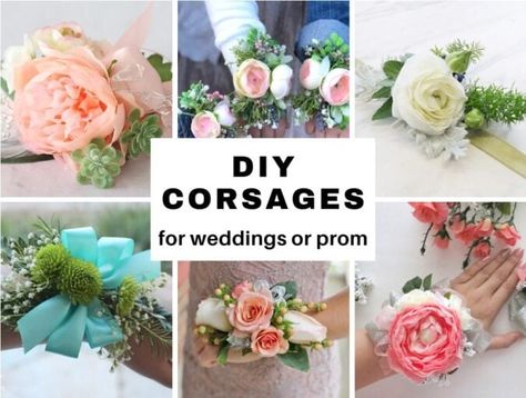 How To Make A Corsage Wristlet, How To Make A Corsage, Homecoming Corsage Ideas, Wrist Corsage Ideas, Diy Corsage Wristlet, Prom Corsage Diy, Fabric Corsage, How To Make Corsages, Make A Corsage