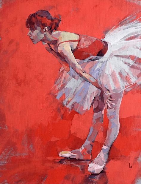 Izumi Kogahara, Dancer Art, Red Tutu, Ballerina Art, Dance Paintings, Swag Art, Arte Sketchbook, Abstract Painters, Figurative Painting