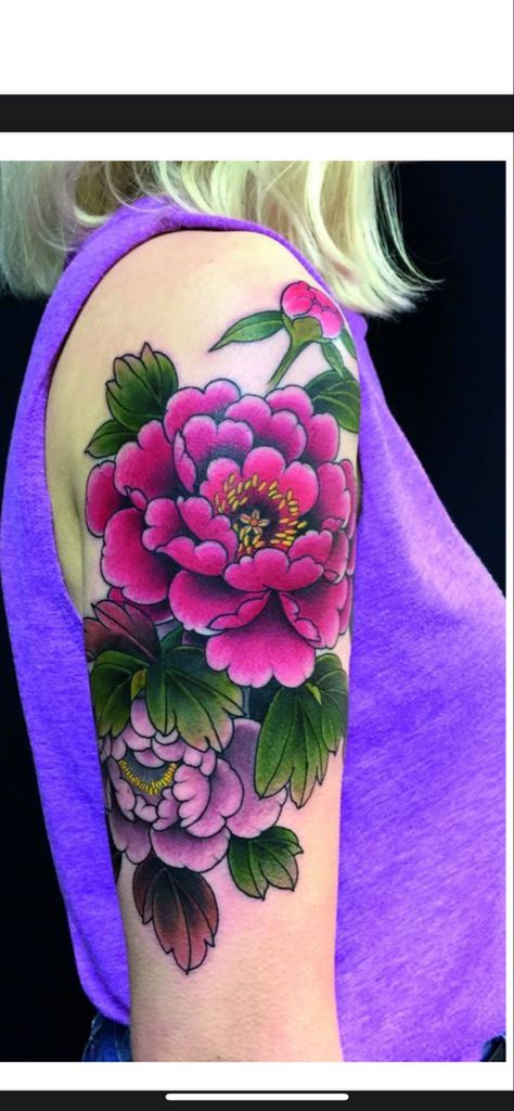 Peony Flower Tattoos, Boys With Tattoos, Most Beautiful Flower, Garden Tattoos, Garden Tattoo, Beautiful Flower Tattoos, Motif Art Deco, Floral Tattoo Sleeve, London Tattoo