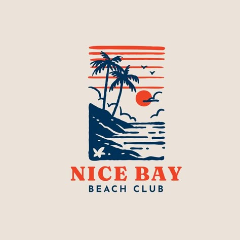 Free Vector | Hand drawn beach club logo design Surf Design Graphic, Beach Club Logo, Club Logo Design, Logo Grid, Summer Logo, Beach Logo, Attract Customers, Surf Design, Club Logo