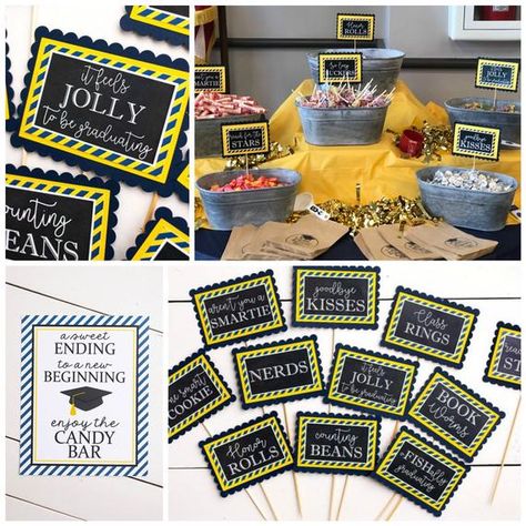 Graduation Candy Labels, Graduation Candy Bar, Class of 2021, Sweets Table, Candy Buffet, Choose Your Colors! Grad Candy Bar, Grad Candy, Graduation Candy Buffet, Graduation Candy Bar, Graduation Food, Candy Bar Sign, Candy Signs, Nerds Candy, Graduation Candy