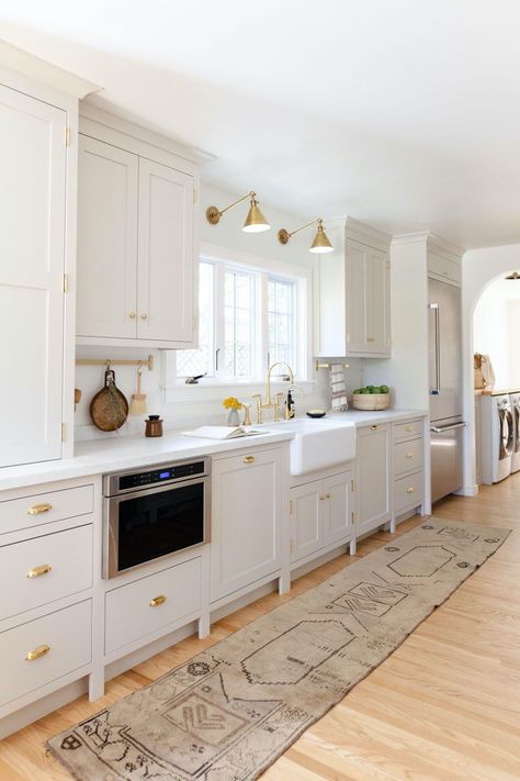 H Street - Design Shop Interiors Non Shaker Kitchen Cabinets, Soft White Cabinets Kitchen, Slim Shaker Cabinets Kitchen, Inset Shaker Cabinets, Kitchen Flip, Shaker Cabinets Kitchen, Cream Colored Kitchen Cabinets, Kitchen Shaker, Cream Kitchen Cabinets