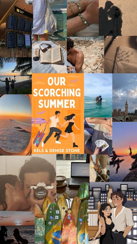 our scorching summer by kels & denise stone The Summer We Fell Aesthetic, Our Scorching Summer Aesthetic, Our Scorching Summer, Cruel Summer Aesthetic Wallpaper, Well Always Have Summer Book Aesthetic, The Summer I Turned Pretty Book Aesthic, Reading Aesthetics, Fangirl Book, Book Romance