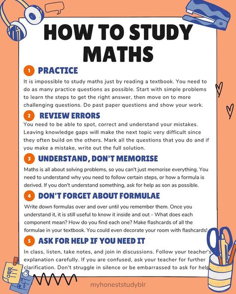 How To Make My Notes Look Pretty, How To Study For Geometry, How To Study For Calculus, Study Tips For Geometry, How To Become Good In Maths, How To Study For Algebra Test, How To Study For Maths Exams, How To Notes, Final Study Tips