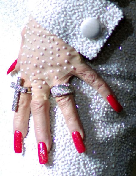 Dolly Parton's Hand and Accessories Dolly Parton Nails, Sheer Gloves, Long Red Nails, Red Nail Polish, Pink Nail Polish, Red Nail, Hello Dolly, Fabulous Nails, Diamond Cross