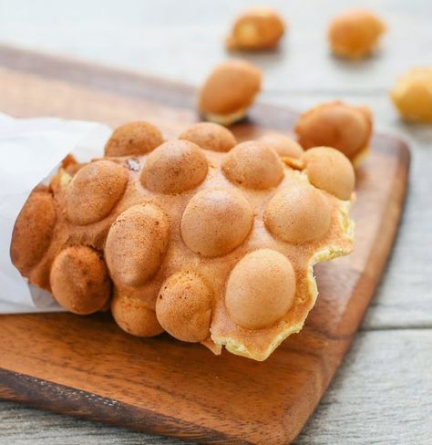 Hong Kong Egg Waffles | Kirbie's Cravings | A San Diego food & travel blog Egg Waffle Recipe, Egg Waffles, Egg Waffle, San Diego Food, Bubble Waffle, Waffle Recipe, Custard Powder, Egg Recipes For Breakfast, Asian Desserts