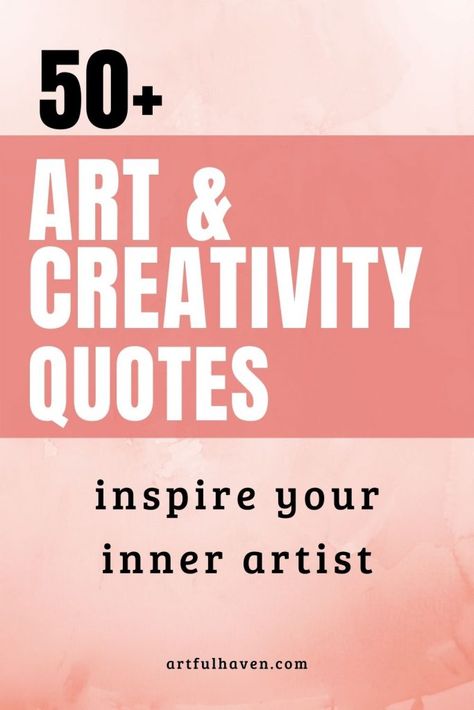 Need some inspiration for making art? These art and creativity quotes at Artful Haven will definitely inspire you to create more and worry less. Most of the quotes are by famous artists, but there are some funny ones, too! Mixed Media Quotes, Paint Quotes Inspirational, Junking Quotes, Quotes On Art, Famous Artist Quotes, Famous Short Quotes, Art Quotes Artists, Motivational Art Quotes, Art Quotes Funny