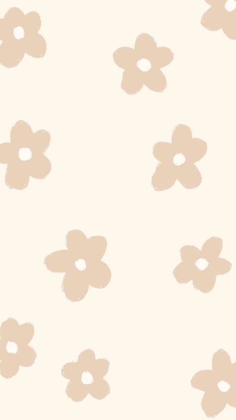 Beige Aesthetic Wallpaper Flower, Beige Flower Wallpaper, Floral Beige Wallpaper, Tan Floral Background, Boho Flower Beige Background, Neutral Colors, Cute Wallpapers, Phone Wallpaper, Pastel