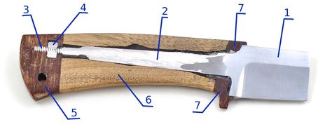 good idea to thred the end with a nut if its a solid tang not a welded bolt Knife Design Ideas, Knife Handles Ideas, Messer Diy, Knife Handle Making, Knife Template, Knife Making Tools, Diy Knife, Knife Patterns, Types Of Steel