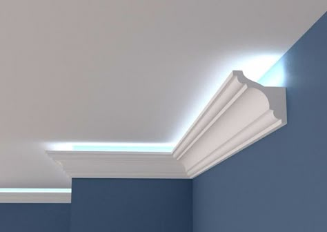 XPS COVING LED Lighting cornice, coving, moulding, wall decoration, ceilling decor, home improvement, DIY, led decoration Light Decoration Ideas, Decorative Ceiling Panels, Ceiling Crown, Led Light Projects, Ceiling Crown Molding, Cove Lighting, Ceiling Light Design, Light Decoration, Ceiling Ideas