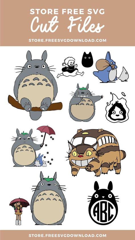 Totoro SVG Bundle, studio ghibli svg, anime svg, catbus svg, mei svg, spirited away svg, movies svg, Studio Ghibli Svg, Totoro Printable, Totoro Drawing, Studio Ghibli Party, Totoro Party, Svg Anime, Anime Svg, Best Wishes Card, Ghibli Artwork