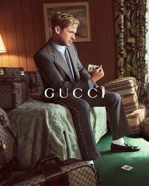 Ryan Gosling Gucci, Ryan Gosling Style, Gucci Campaign, Savoy Hotel, Aesthetic Image, Ian And Mickey, Fashion Poster Design, Райан Гослинг, Football Fashion