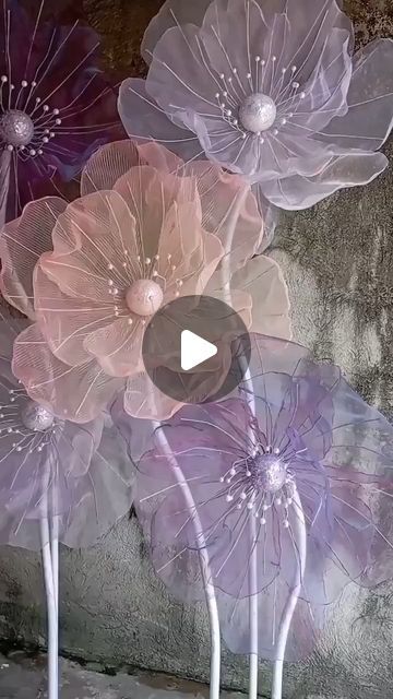 Flowerva Le on Instagram: "Let's make these simple organza flower decorations together! They are beautiful and budget-friendly.
#flowerva #organicshapes #weddingdecoration #handmade #parent#activities #design" M Craft, Green Craft, Organza Flowers, April 6, Artistic Inspiration, Crafting Ideas, Organic Shapes, Inspired By Nature, Flower Decorations