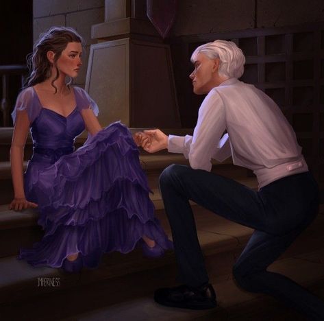 Hermione granger and draco malfoy fanart yule ball #dramione #fanart #fanfiction #harrypotter Hermione Fan Art, Clary Y Jace, Draco And Hermione Fanfiction, Draco Malfoy Fanart, Dramione Fan Art, Draco And Hermione, Draco Harry Potter, Harry Potter Ships, Harry Potter Fanfiction