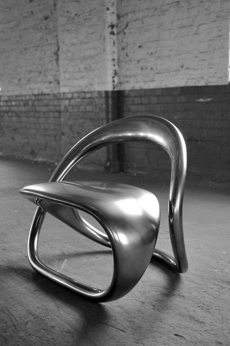 Futuristic Chair, Aesthetic Decoration, Transform Yourself, Frutiger Aero, Timeless Interior, Futuristic Furniture, 카드 디자인, Industrial Design Sketch, Chrome Silver