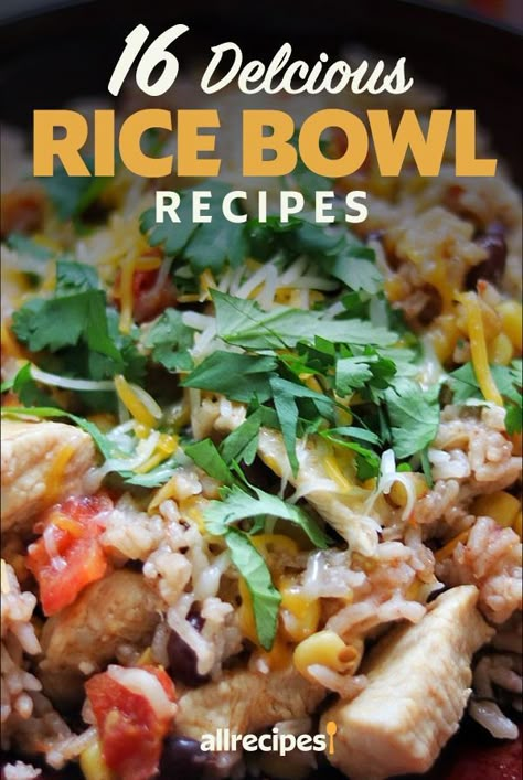 The subtle flavor of rice makes it an ideal base for rice bowls. Here are some favorite recipes for rice bowls. Rice And Meat Bowls, Chinese Bowls Recipes, One Bowl Meals Dinners, Rice And Vegetable Bowls, Chili Rice Bowl, Asian Chicken And Rice Bowl, Rice Bowls For A Crowd, Rice And Beans Bowl, Rice Bowl Recipes For Dinner