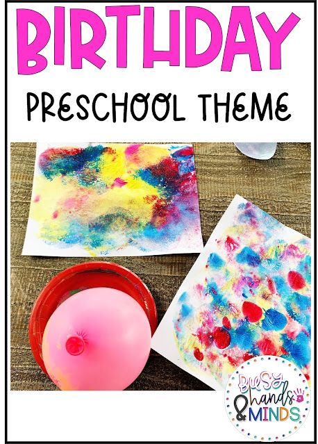 Birthday Theme Art Preschool, Birthday Themed Activities Eyfs, Preschool Birthday Party Theme, Preschool Birthday Theme Activities, Birthday Party Preschool Activities, Birthday Theme Crafts For Preschoolers, Eyfs Birthday Activities, Preschool Birthday Theme, Birthday Theme For Preschool