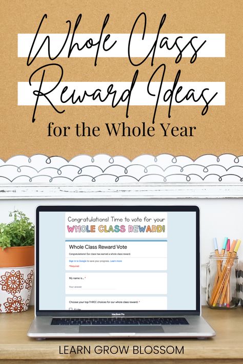 Looking for fun whole class reward ideas to freshen up your classroom management? You can never have enough classroom management ideas. In this blog post, I share 35 free whole class reward ideas. You’ll be set for the entire year! These whole class rewards build student engagement and classroom community. They will also work with your current classroom management system. Whole Group Classroom Rewards, Whole Class Reward Ideas, Class Reward Ideas, Whole Class Reward System, Upper Elementary Classroom Setup, Classroom Management Rewards, Class Reward System, Classroom Setup Elementary, Class Rewards