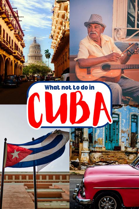 Planning a trip to Cuba? 🌴 Avoid common mistakes with these must-know tips for a seamless adventure. From packing the perfect Cuba travel outfit to crafting your Cuba travel itinerary, we’ve got you covered! Don’t forget your Cuba checklist and explore the charm of Havana like a pro. 🌟 Start your journey now!  #CubaTravelAesthetic #CubaTravelOutfit #CubaChecklist #HavanaOutfit #CubanCigar #CubanPoster #CubaTravelItinerary 🌺✨ Trip To Cuba, Unwritten Rules, Visit Cuba, Caribbean Destinations, Travel Club, Us Travel Destinations, Cuba Travel, Travel Safety, Caribbean Travel