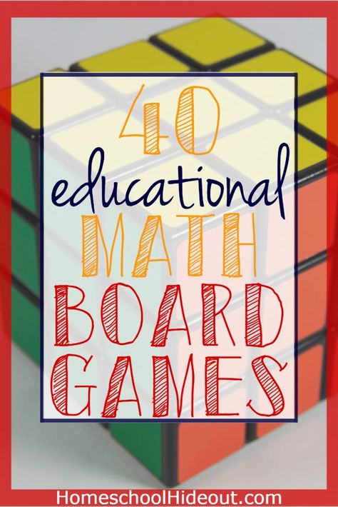 40 of the top educational math board games on the market! Take your #familygamenight to the next level! Games For All Ages, Math Board Games, Math Board, Educational Board Games, Board Games Diy, Printable Board Games, Math Boards, Math Multiplication, Homeschool Encouragement