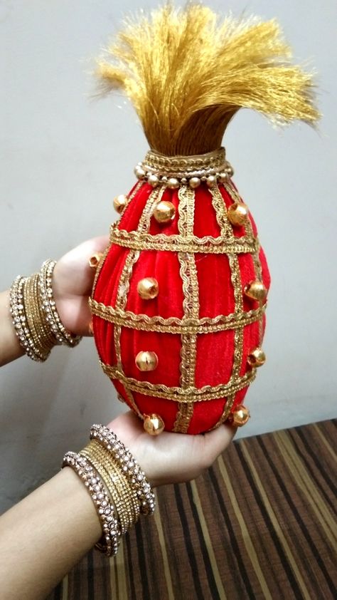 Shreefal Decoration, Shrifal Decoration, Mrg Decoration, Engagement Preparation, Nariyal Decoration, Kalash Decoration, Coconut Decoration, Hearts Paper Crafts, Gifts Packing