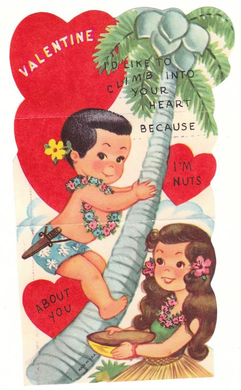 View from the Birdhouse: Wordless Wednesday - Hawaiiana Vintage Valentine Vintage Friends, Men's Boxers, Valentine Images, Happy Valentines Day Card, Vintage Valentine Cards, Retro Valentines, My Funny Valentine, Vintage Valentine, Valentine Card