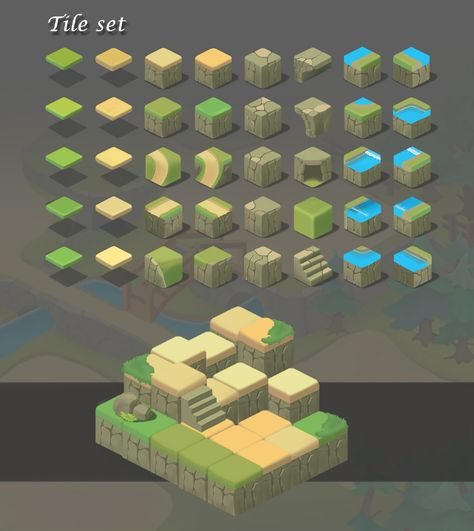 Isometric 2d Game Art, Isometric Tile Set, Isometric Assets, Isometric Game Art, Isometric Games, Isometric Landscape, Isometric Sketch, Isometric Game, Map Game