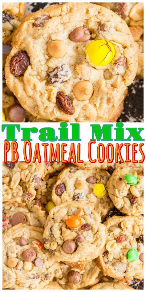 Fun Kids Desserts, Brown Sugar Oatmeal Cookies, Best Coleslaw Recipe, Trail Mix Cookies, Butter Oatmeal Cookies, Peanut Butter Oatmeal Cookies, Kid Desserts, Butter Recipes, Peanut Butter Oatmeal