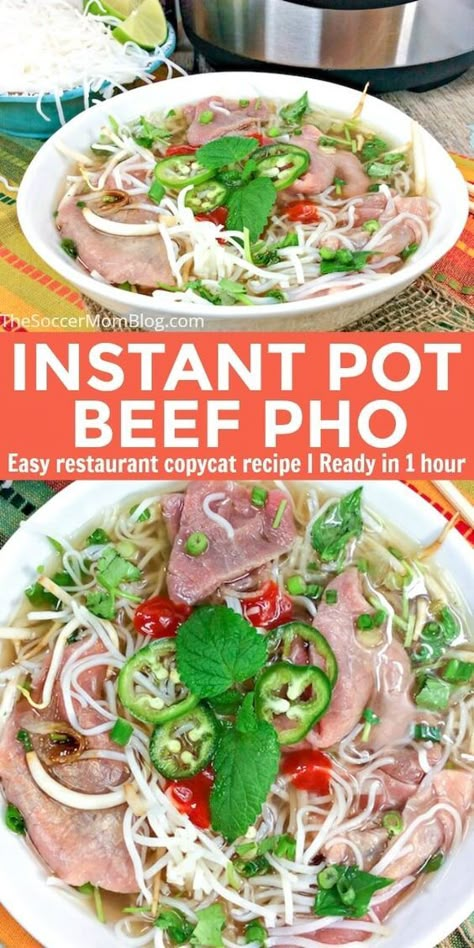 Pho Recipe Easy, Instant Pot Pho Recipe, Beef Pho Recipe, Pho Soup Recipe, Vietnamese Soup, Pho Recipe, Pho Soup, Best Beef Recipes, Potted Beef