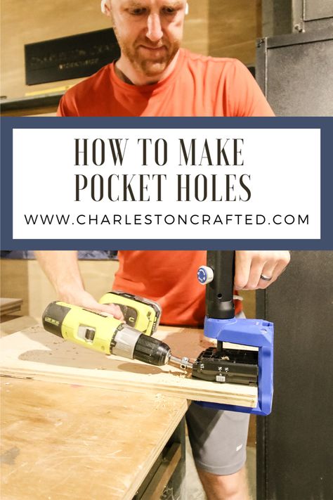 Pocket hole joinery is an approachable and functional way to do woodworking projects. Learn how to make pocket holes for your next project! Jigsaw Projects, Pocket Holes, Woodworking Jigsaw, Pocket Hole Joinery, Diy Furniture Videos, Pocket Screws, Kreg Jig, Pocket Hole Jig, Cool Woodworking Projects