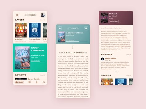 Goodreads Redesign, Minimal App Design, Slider Ui, Library App, App Inspiration, Journal App, Logo Book, Reading Review, User Flow