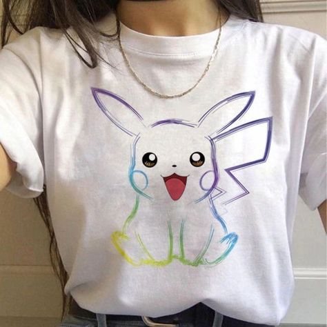 Kawaii Pikachu, Pikachu Funny, Pikachu Pikachu, Pokemon Shirts, Pokemon T, Cute Pikachu, Harajuku Women, Sublimation Ideas, Pokemon Party