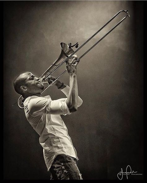 Trombone Shorty--Official Website - Tour Dates, Bio, Music & Video Trombone Art, Band Senior Pictures, Bio Music, Saxophone Art, Jazz Instruments, Musician Photography, Saxophone Players, Street Musician, Trumpet Players