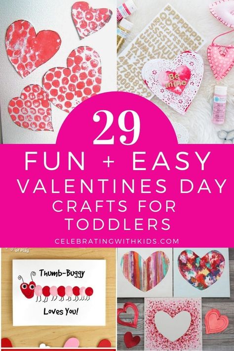 29 fun and easy valentines day crafts for toddlers Valentines Day Crafts For Preschoolers, Preschool Valentine Crafts, Toddler Valentine Crafts, Valentines Day Crafts, Valentine Card Crafts, Crafts For Preschoolers, Valentine's Day Decorations, Valentine's Day Crafts, Easy Valentine Crafts