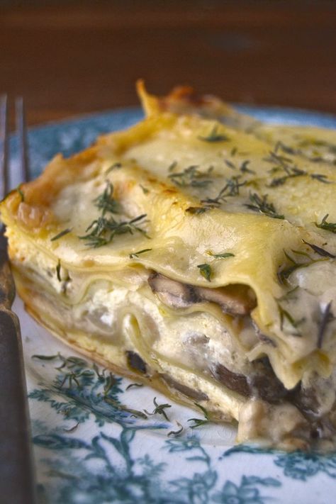 Simply Lasagna, Mushroom Shallot, Veg Lasagna, Italian Dinners, Cheesy Lasagna, Mushroom Lasagna, Mediterranean Foods, The View From Great Island, Lasagna Recipes