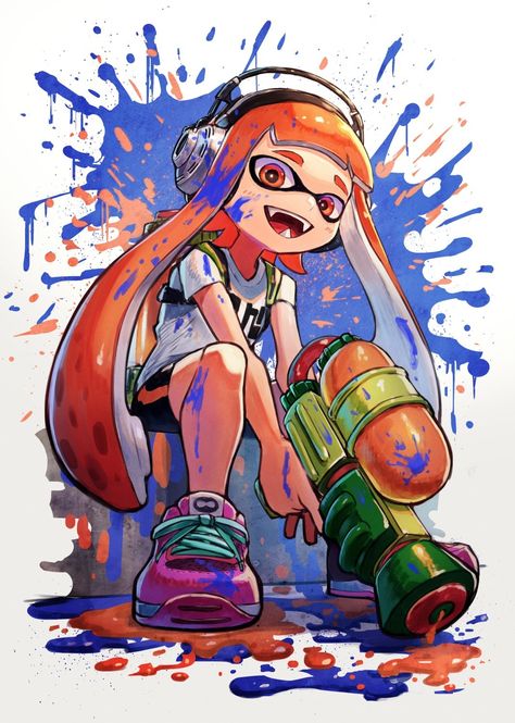 Splatoon 2 Art, Splatoon Comics, Video Game Characters, Video Game Art, Smash Bros, Splatoon, Game Character, Art Pictures, Game Art