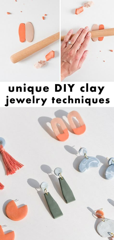 Give Me An Earful: How to Make Clay Earrings + DIY Clay Jewelry Techniques That Will Turn Heads - Paper and Stitch Make Clay Earrings, Diy Clay Jewelry, Clay Earrings Diy, Diy Jewelry To Sell, Diy Jewelry Rings, Diy Jewelry Earrings, Diy Jewelry Unique, Diy Jewelry Inspiration, How To Make Clay