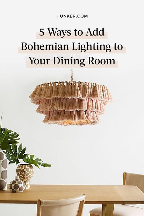 Boho Light Fixture Dining Rooms, Boho Chandelier Dining Room, Boho Lighting Ideas, Dining Room Lighting Over Table, Bungalow Dining Room, Bohemian Lighting, Bohemian Dining Room, Boho Lighting, Boho Chandelier